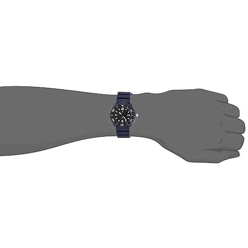 Citizen Q&Q Watch Cue and Cue Analog Radio Wave Solar 10 ATM Water Resistant Urethane Band D02A-002VK Men's Blue