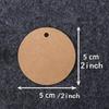 Pack of 100 Round Blank Kraft Tags with 20m Hemp Rope for Hanging, Baking, and Gift Packaging.
