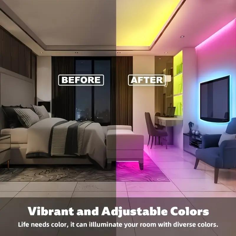Flexible RGB Neon LED Strip Light 5V USB Bluetooth APP+24-Key Remote Control Music Sync for BedroomGameRoomHomeAccent Lighting