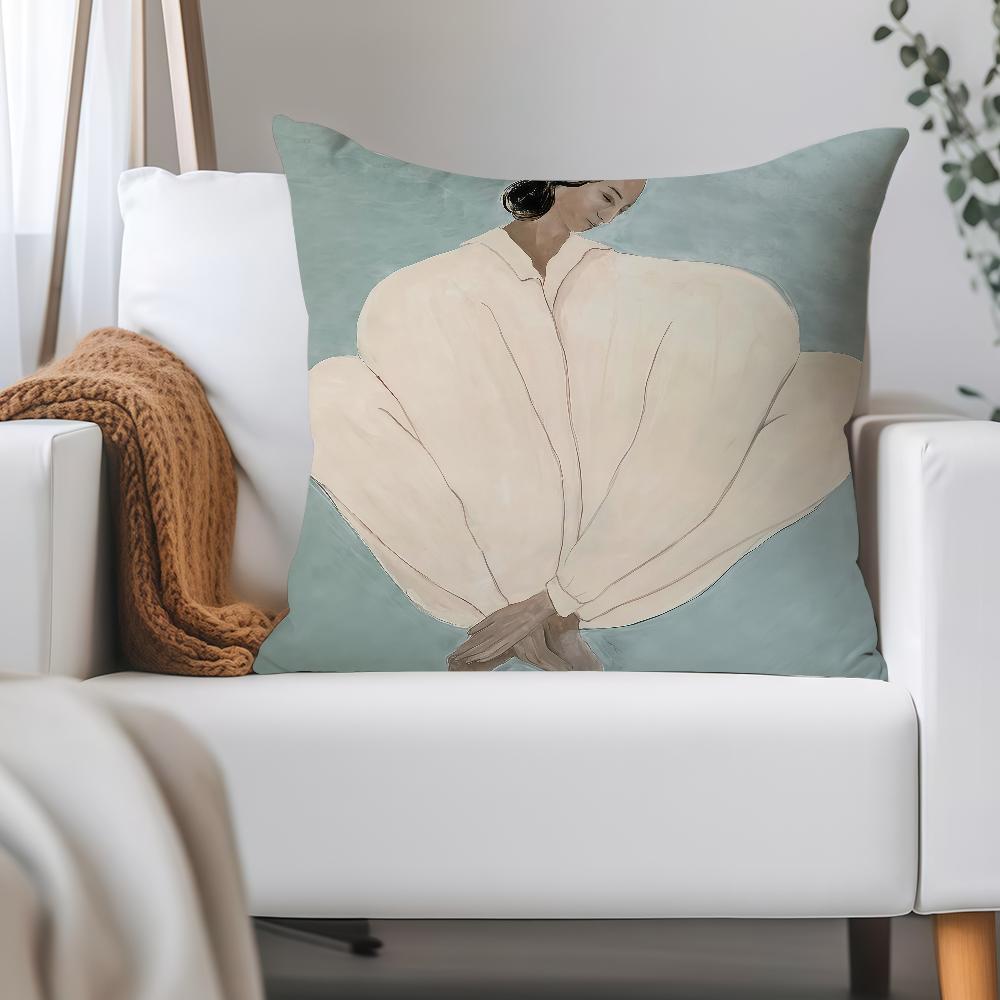 Line Art S-sofia Lind Pillow Case Applicable Space For Guest Rooms Interiors Cars Office House Decoration