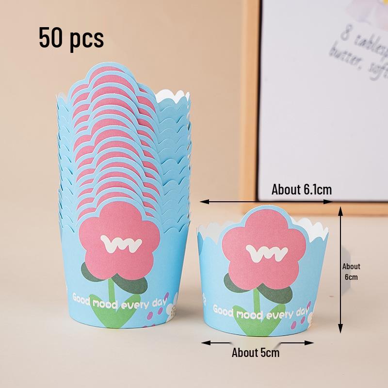 50 Hochtemperatur-Beständige Kraftpapier Muffin- & Chiffon-Kuchenförmchen - Lebensmittelqualität, Einweg, Runde Backförmchen