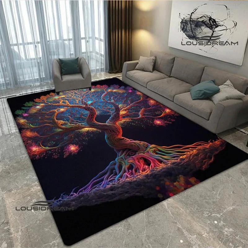 Tree of Life printed carpet kitchen mats Non -slip carpet outdoor carpets area rug bedroom decor pink room decor birthday gift