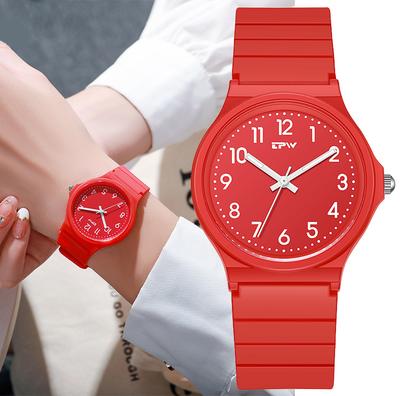Fashion Design Women's Watches Original Style Rubber Strap Ladies Quartz Wristwatches Best Gifts Clock for Wife,Family,Friend