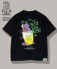 Go Slow Caravan 342610 RAY Cotton Cat and Beer T-Shirt ~Mugen Beer 2~ Black, Size S