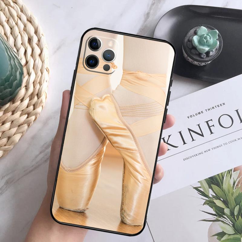 

Ballet Ballerina Shoes Pointes Soft Case For iPhone 16 Pro Max 13 12 Mini XS Max X XR 11 15 Pro Max 14 Plus Back Cover iPhone XS MAX
