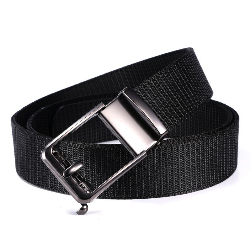 New Men's Belt Tactical Automatic Alloy Buckle Nylon Belt Braided Belt Workwear Outdoor Training Belt Men