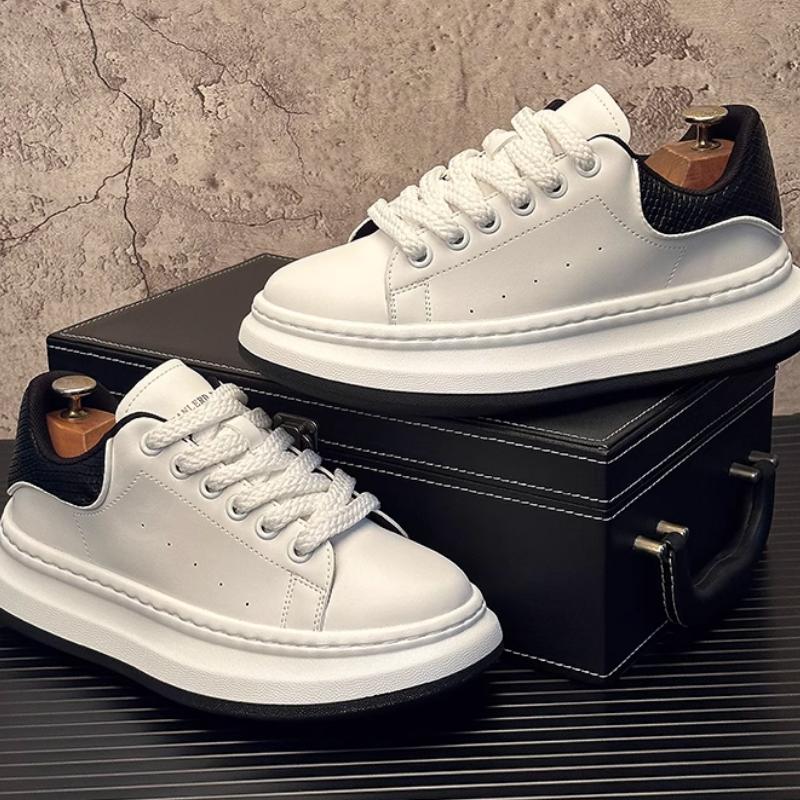 

Мужские спортивные и повседневные кожаные кроссовки на толстой подошве, увеличивающие рост, низкие, на мягкой подошве, с хлебным верхом - трендовые b36 44