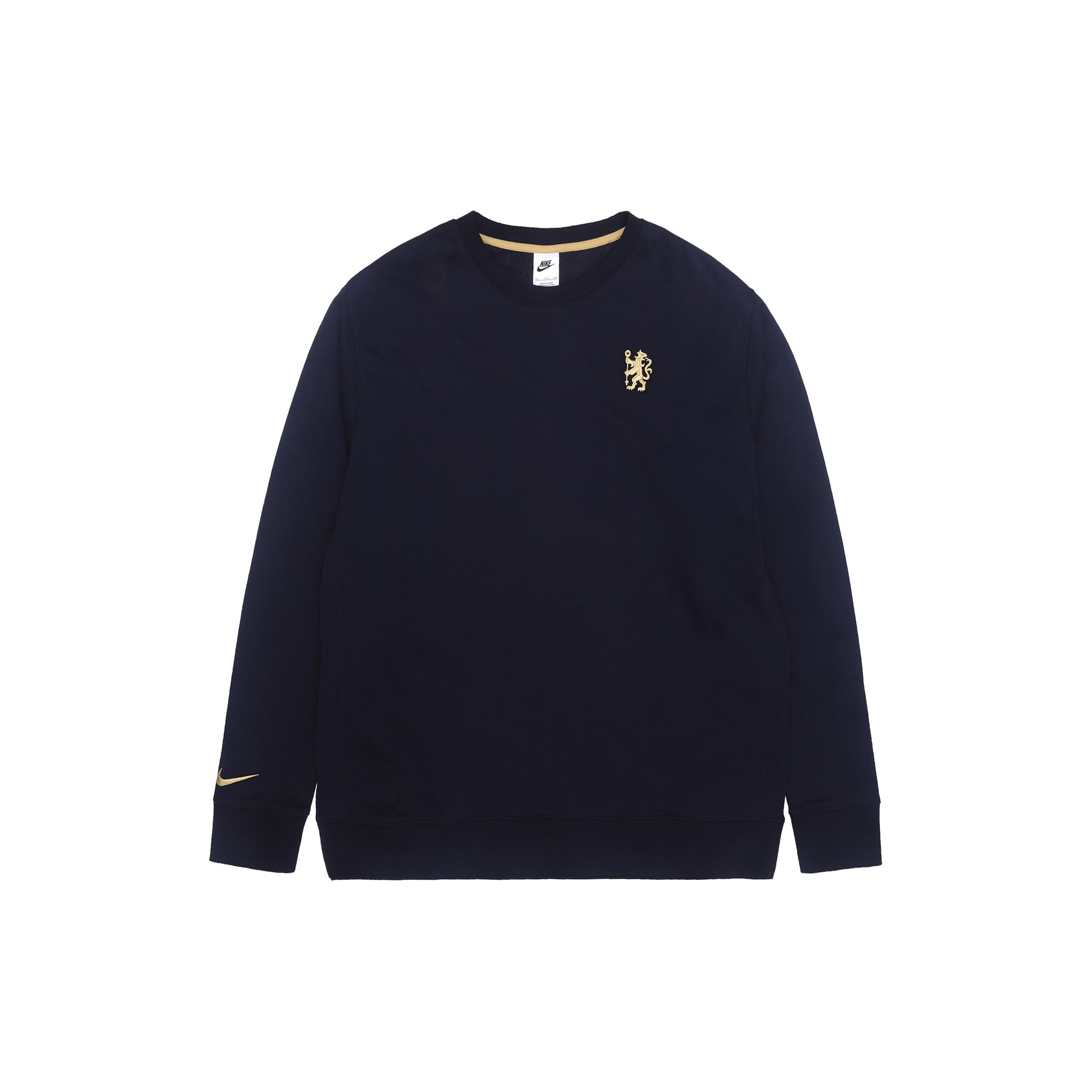 Men s Nike Fleece Casual Round Neck Sports Navy Blue DD4504-498 XXL