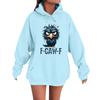 Women's Fashion Casual Long Sleeve Loose  Printed Sweatshirt