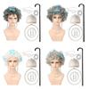 Halloween Grandma Costume Set Old Lady Wig and Granny Glasses Props for Kid Girl