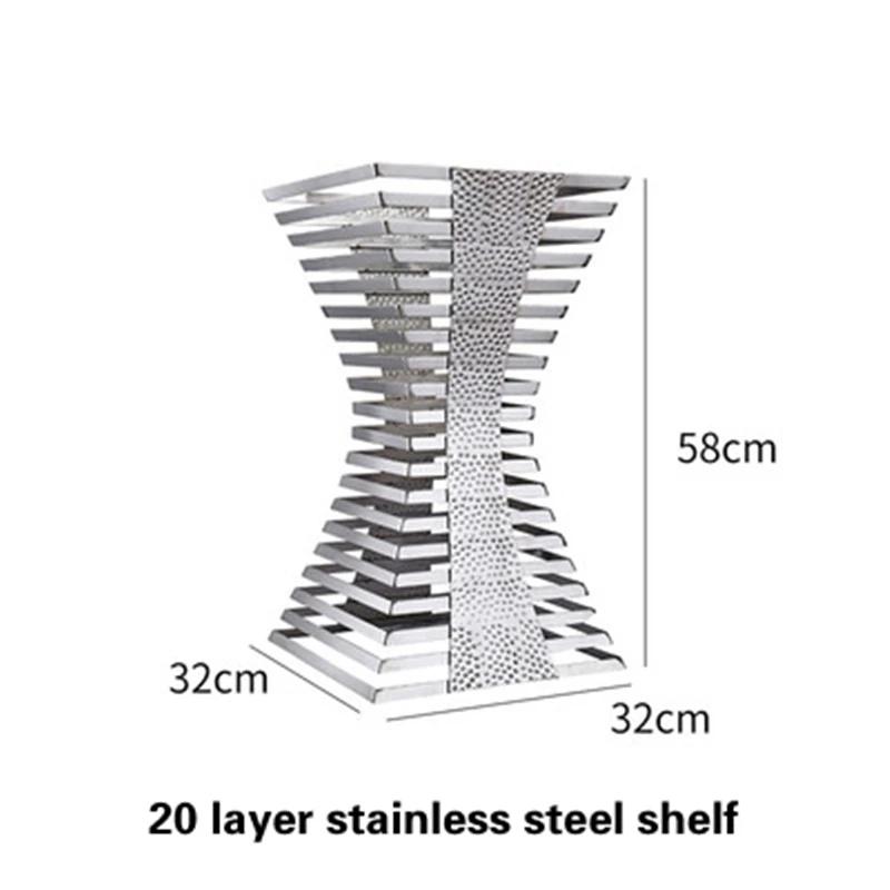 Stainless Steel Display Stand Cafeteria Display Tea Break Dessert Display Wedding Banquet and Cocktail Party Decorations Molds