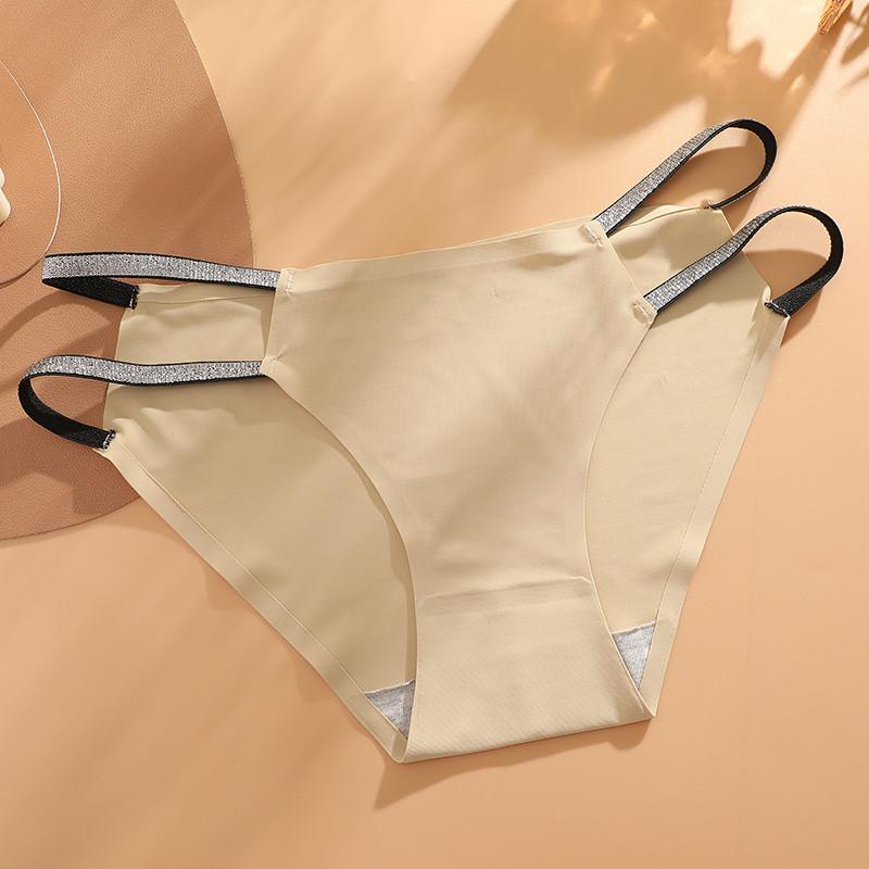 FINETOO Seamless Panty For Women Waist Sexy Belt Design Mid-Waist Brief Comfortable Underwear