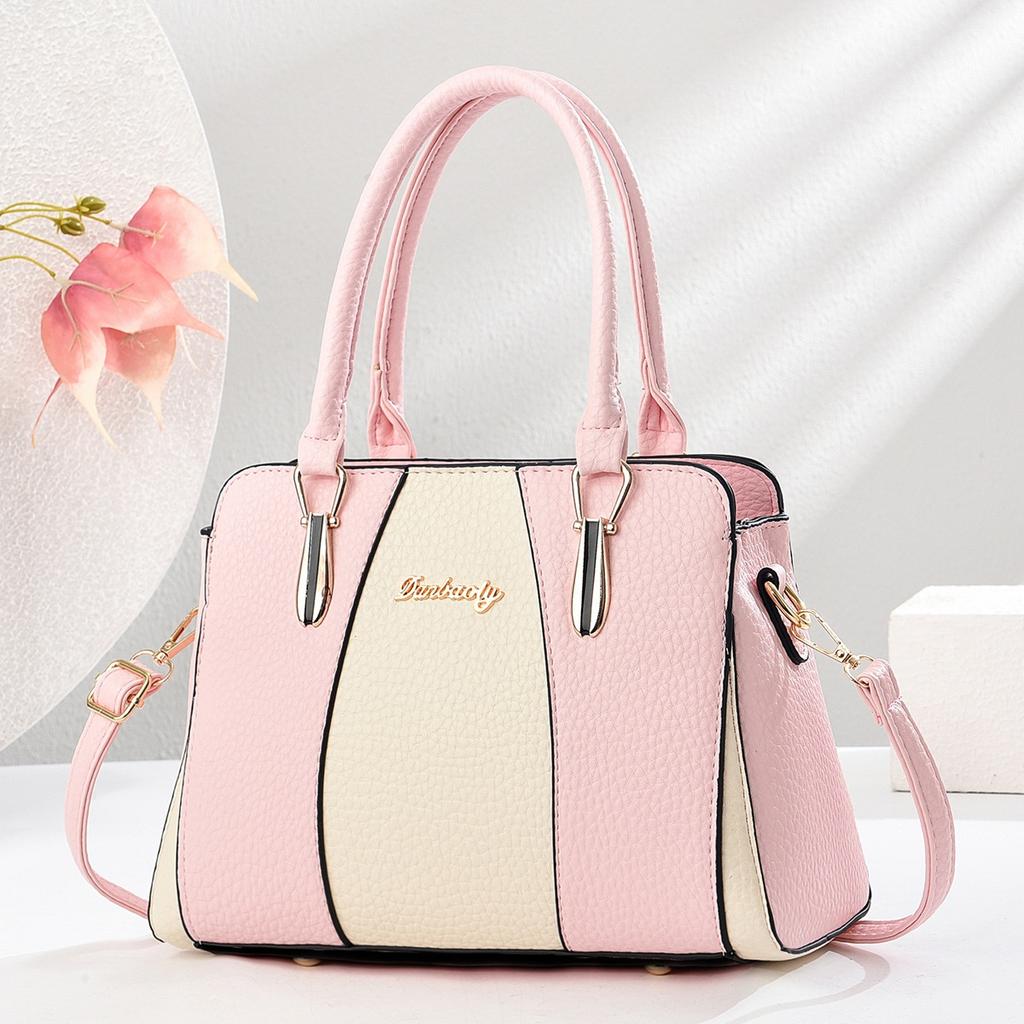 Stripe Color Matching Fashion Women Handbag Large Capacity Tote Bag Marble Texture Unique Design Hand Bag With Strap Crossbody