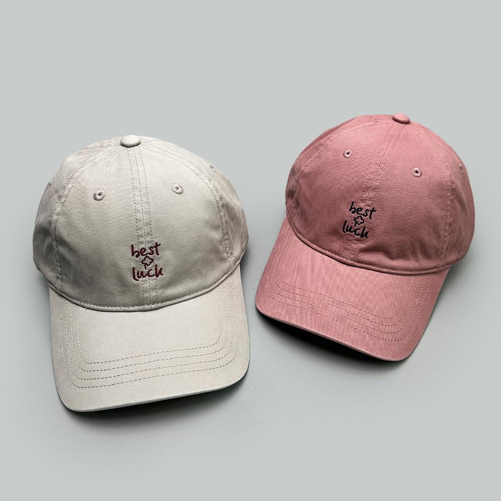 Korean Embroidered Letters Four-Leaf Clover Baseball Hats New Men Women Sunshade Simple Versatile Niche Fashion Ins Peaked Caps