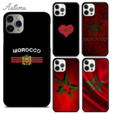 Flag of Morocco Phone Case for iPhone 11 12 13 14 Pro Max Mini X XR XS SE 2020 5 6S 7 8 Plus Samsung Galaxy S21 S22 Cover Shell