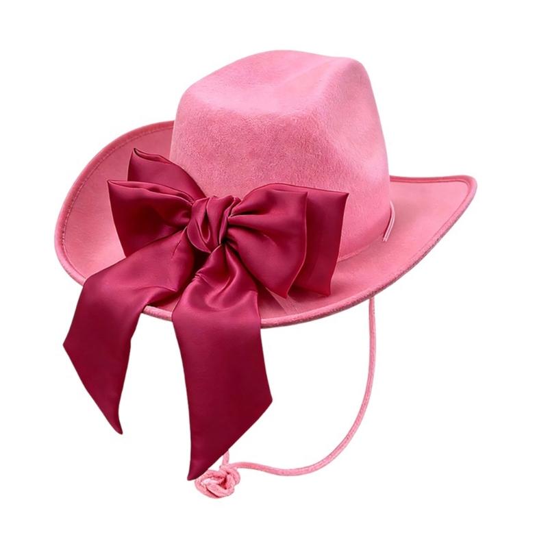 

Lovely Western Theme Hat For Women Bride Bachelorette and Carnivals Parties Stage Show Photography Accessory Headpiece рожевий