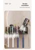Wall-Mounted Toothbrush Holder and Mouthwash Cup, Punch-Free Space Aluminum Storage Rack