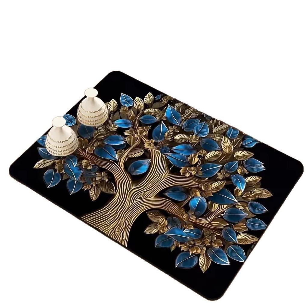 3D Diatom Kitchen Draining Mat - Quick Dry, Non-Slip, Waterproof, Heat-Resistant Countertop Mat