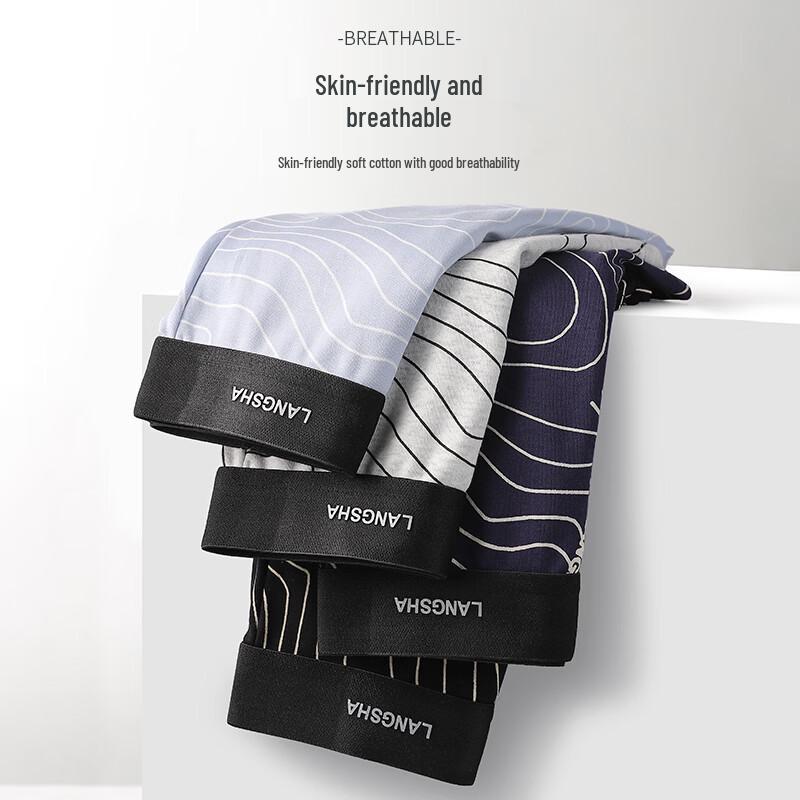 LangSha Men's Cotton Antibacterial Briefs 3-Pack