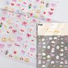 5D Cute Rabbit Love Peach Blossom Flower Yellow Nail Art Stickers Bowknot DIY Self Adhesive Rhinestone Manicure Decals