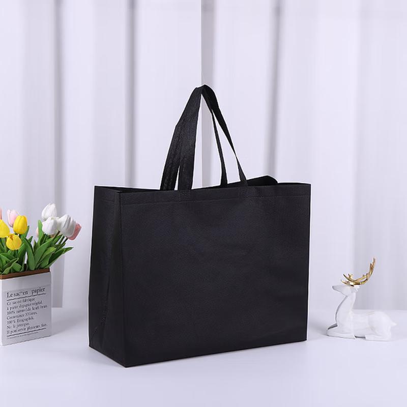 

Large Black Reusable Non-Woven Shopping Tote Bags