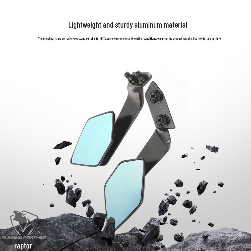Aluminum Alloy HD Reflective Rearview Mirrors with Wind Deflectors for BMW S1000RR (Models 19-25)