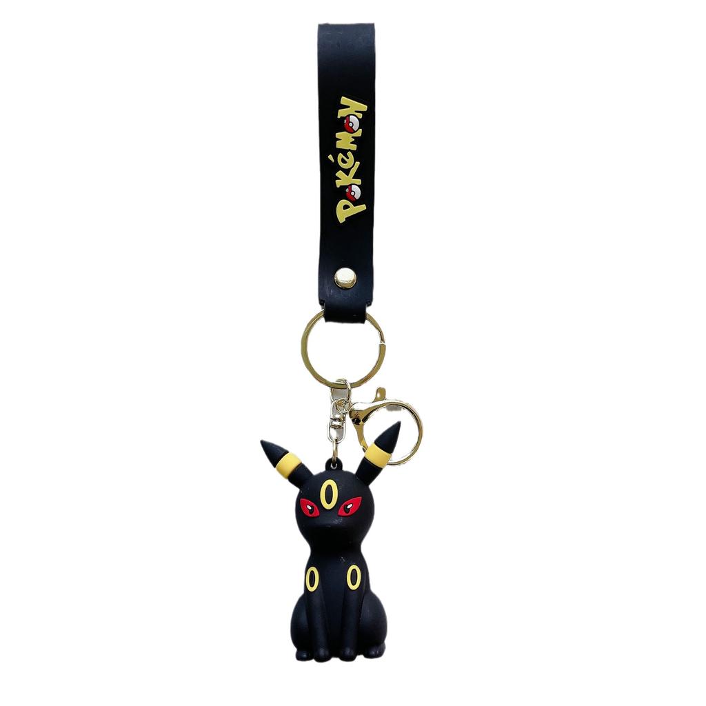 Pokemon Anime Keychain Toy Lovely Leafeon Sylveon Flareon Umbreon Vaporeon Espeon Glaceon Jolteon Eevee Pendant Kids Charm Gifts
