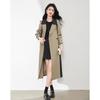 Women's Designer Color-block Trench Coat