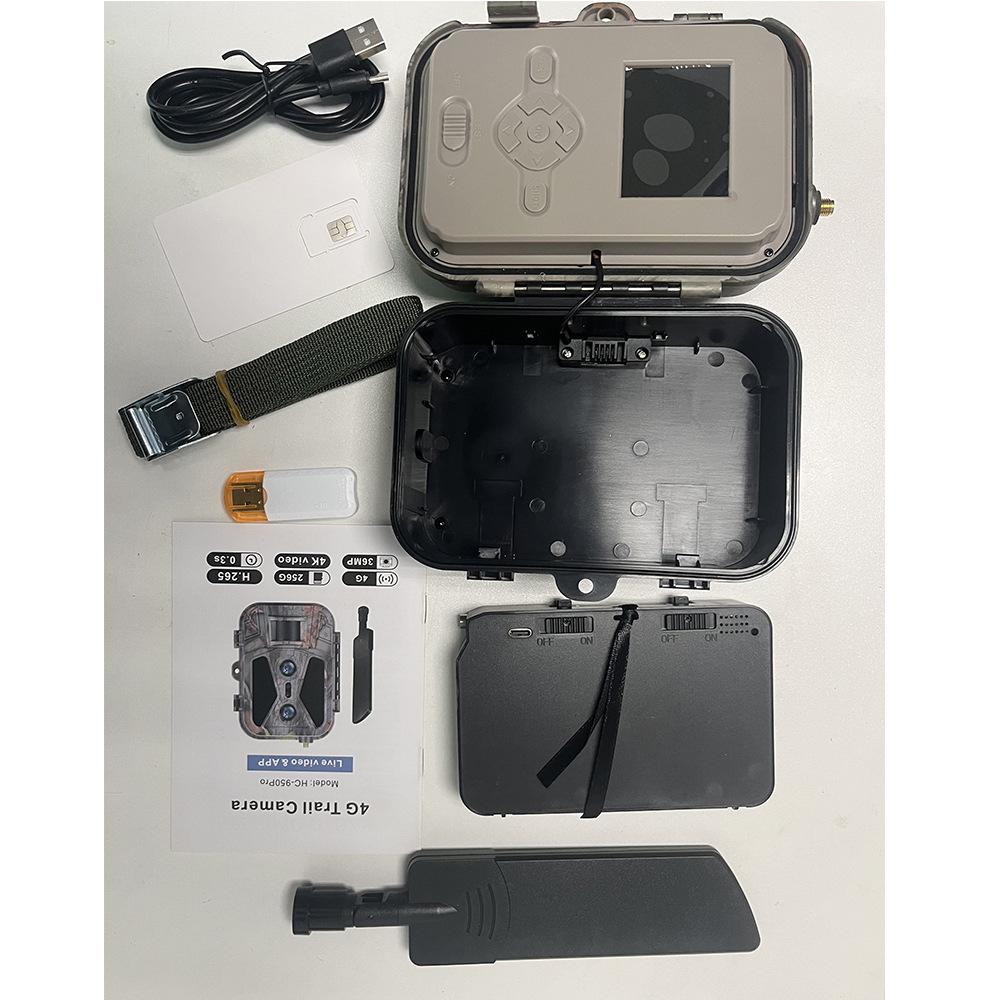 SUNTEKCAM HC-950Pro-Li 4G Dvigubo objektyvo takoskaitiklis, Tikras 4K, Nuotolinis APP debesų saugojimas, IP65 atsparus vandeniui