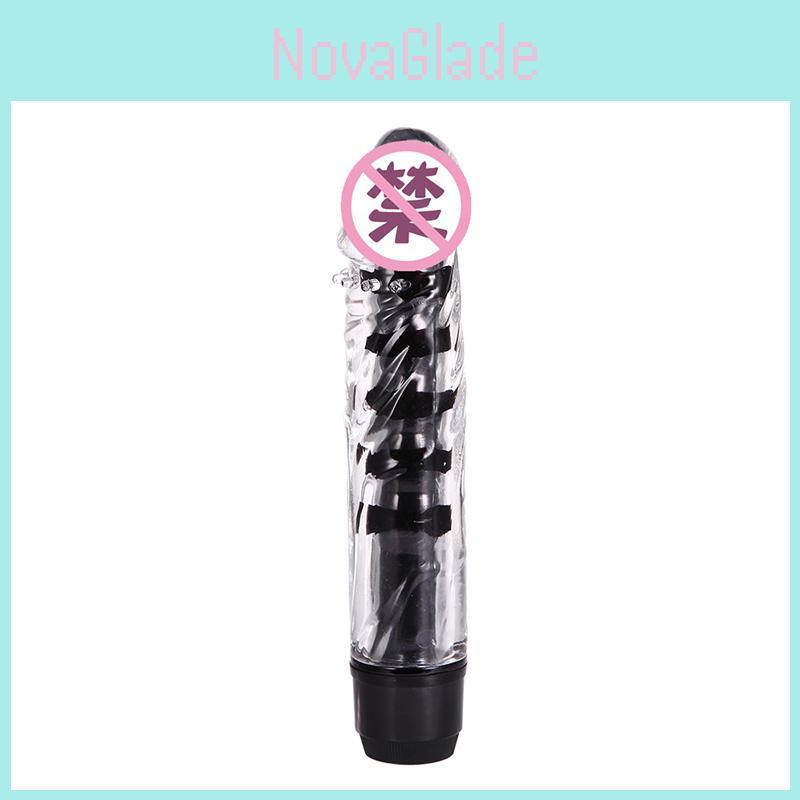 Jelly Crystal Silicone Vibrator Dildo Sex Toy 7 Inch Vibrator Electric Massager