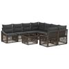 Garden Sofa Set 9 Pieces Grey Poly Rattan