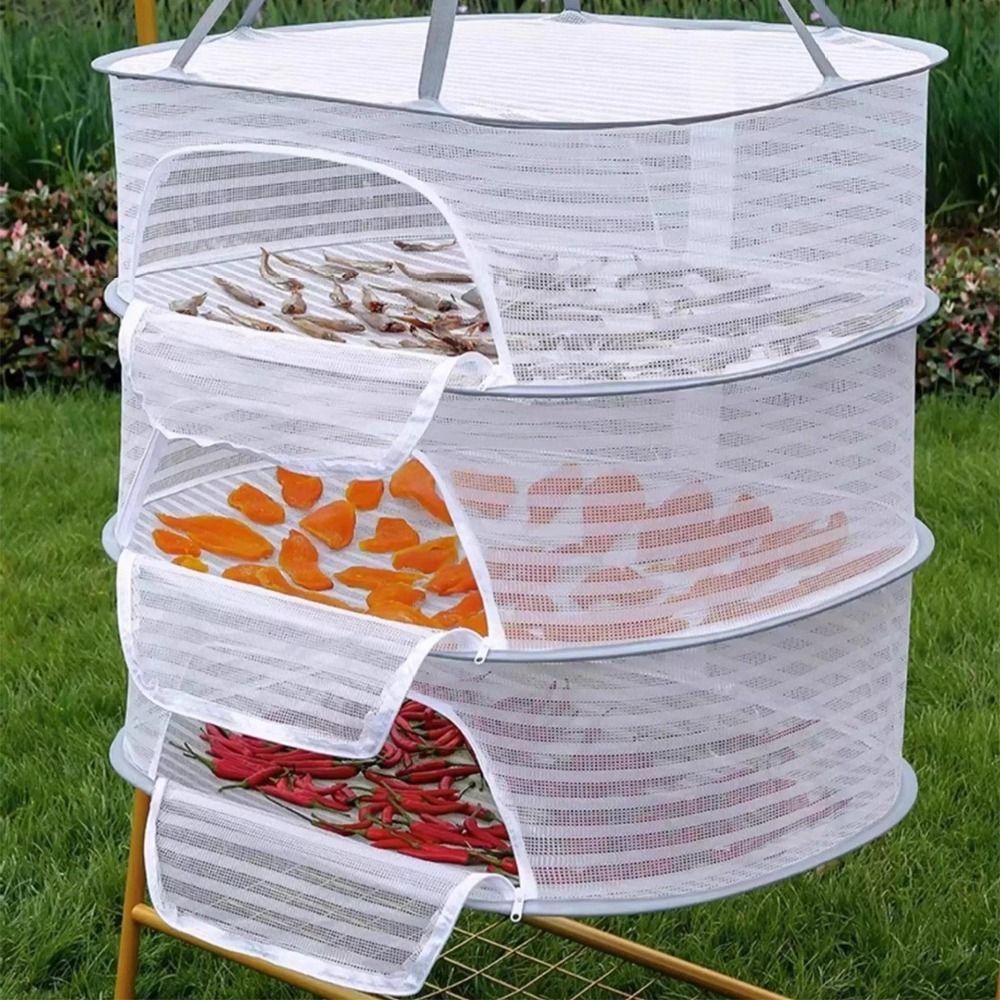 Foldable Drying Fishing Net Portable Multi-layer Drying Net Mesh Clothes Hanging Dryer  Food Drying