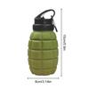 Retractable Foldable Water Bottle High Temperature Resistant Food Grade Silicone Camouflage Biking Hiking Athletic Water Bottle