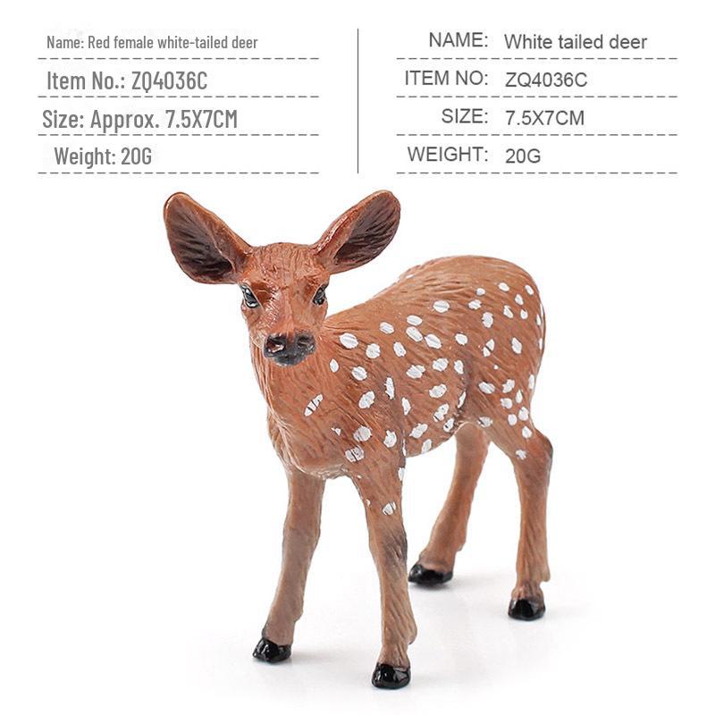 Детская головоломка «Лесные животные»: Игрушки-модели оленей: белохвостый олень, пятнистый олень, лось