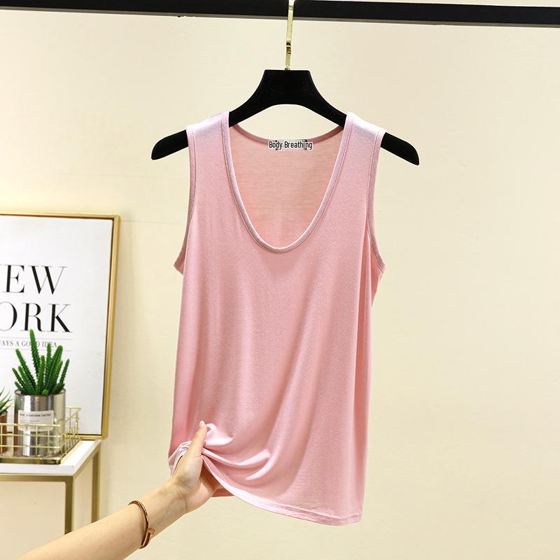 

Универсальная модальная майка большого размера: Утягивающая майка свободного кроя с двусторонней ноской для женщин L