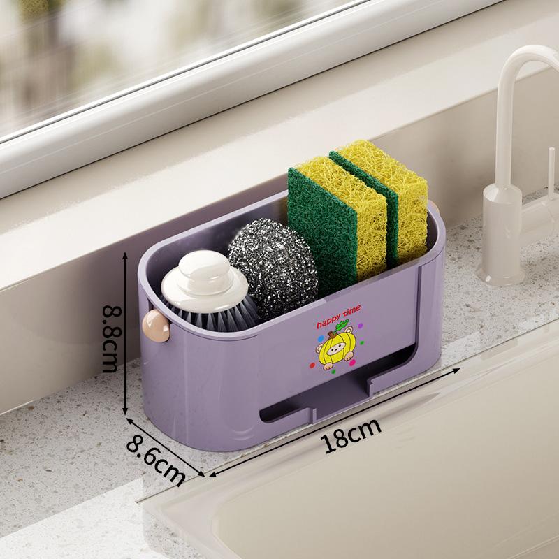 Sink Draining Hanging Basket Kitchen Sponge Rag Storage Rack Kitchen Sink Residue Filtration Anti-clogging Draining Basket
