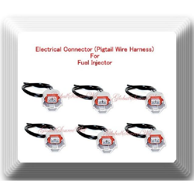 6x Connector of Fuel Injector FJ585 Fits:4Runner Tacoma Tandra 1999-2004 V6 3.4L