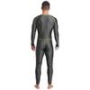 Men‘s Compression Swimwear & Gym Romper S-3XL: Shiny Long Sleeve Jumpsuit with Front Zipper, Flatlock Seams for Comfort