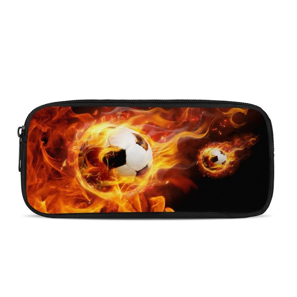 Formulation of World Cup football printed pencil bag with horizontal zipper and large-capacity stationery bag