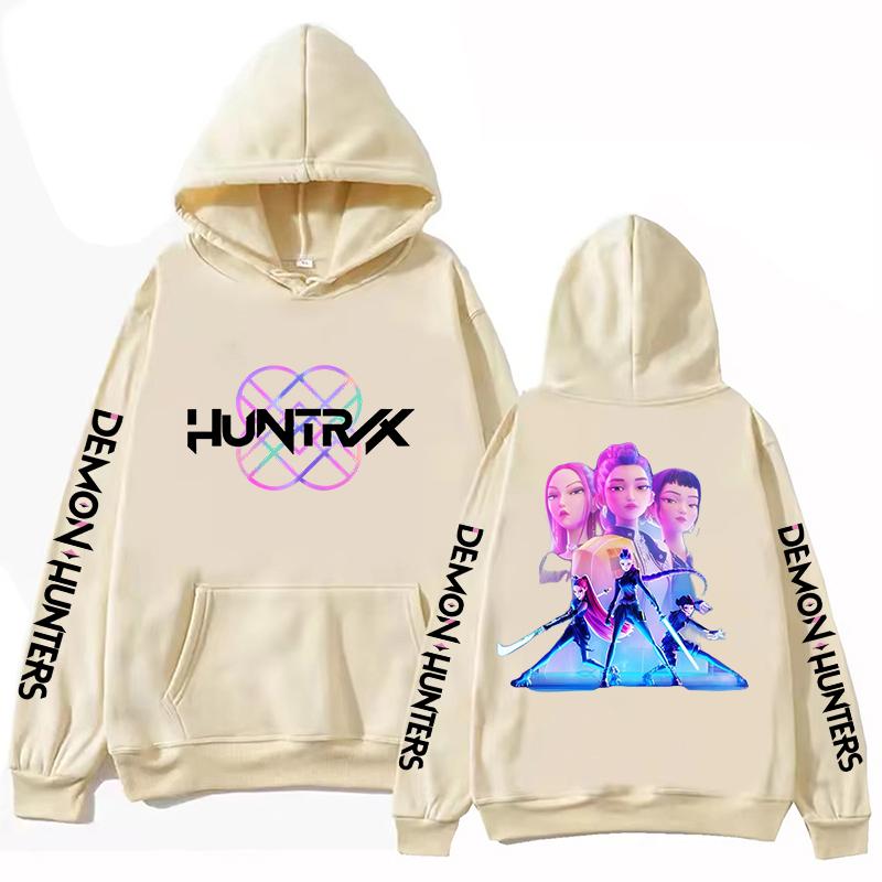 Funny Anime KPop Demon Hunters Mira Rumi Zoey Print Hoodie Fashion Women Men Casual Tops Pullover Hoodies Ladies Sweatshirt