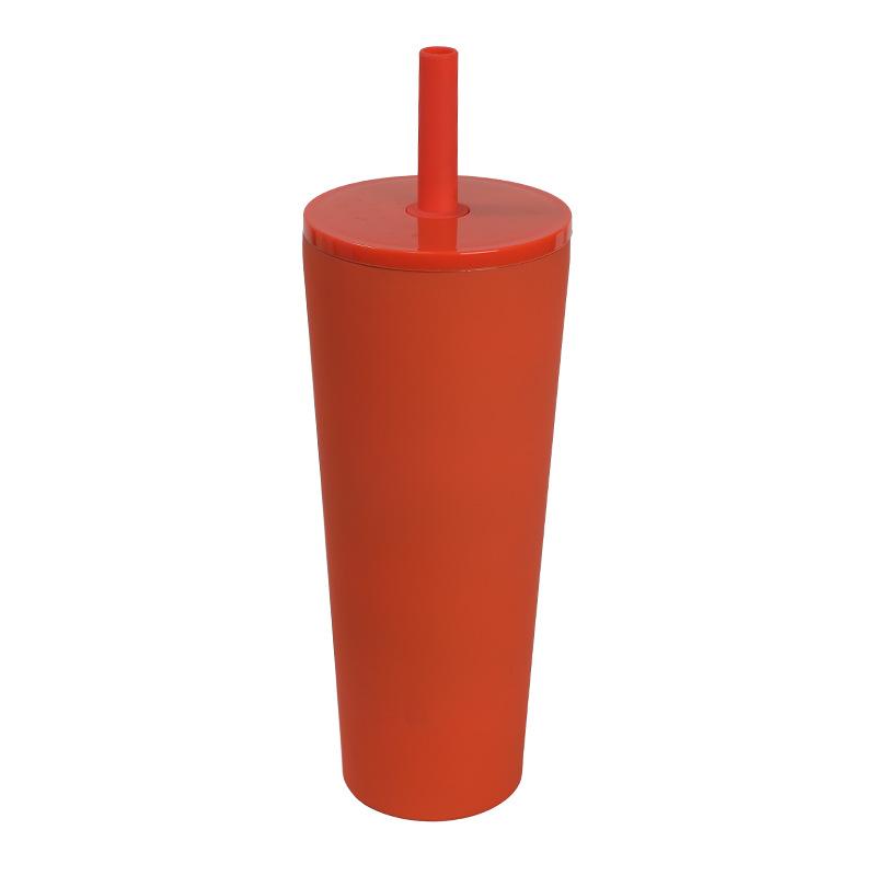 Popular Silicone Straw Stainless Steel Thermal Insulation Water Cup High Value Student High Value Large Capacity Straw Cup