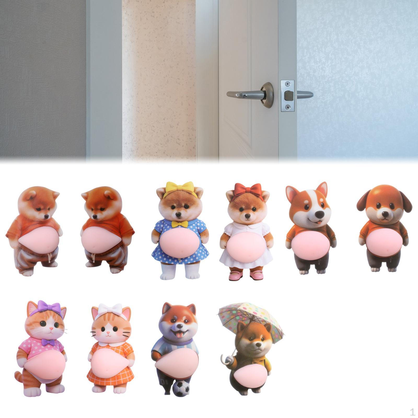 

10 Pieces Animal Belly Sticker Car Anti Collision for Office Bedroom