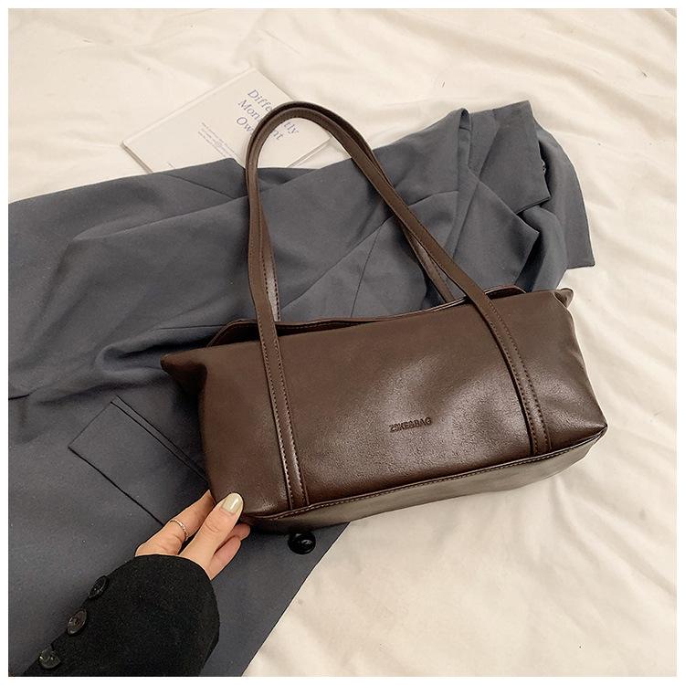 2025 simple retro texture large capacity commuter bag square student leisure tote bag portable shoulder messenger bag
