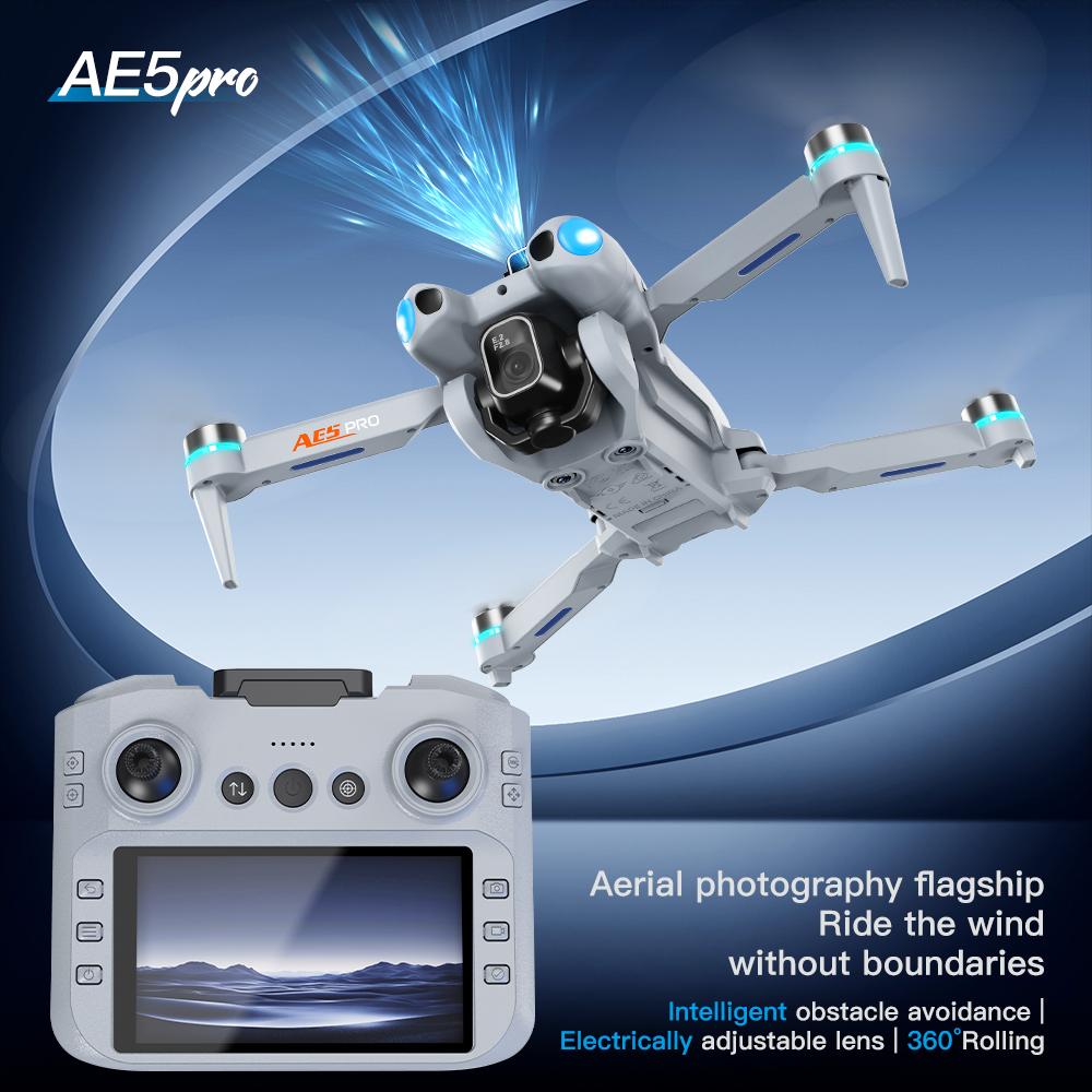 2026 AE19 Drone with Brushless Motor Infrared Five-Way Obstacle Avoidance Dual Camera Optical Flow Positioning Six-channel Gyroscope