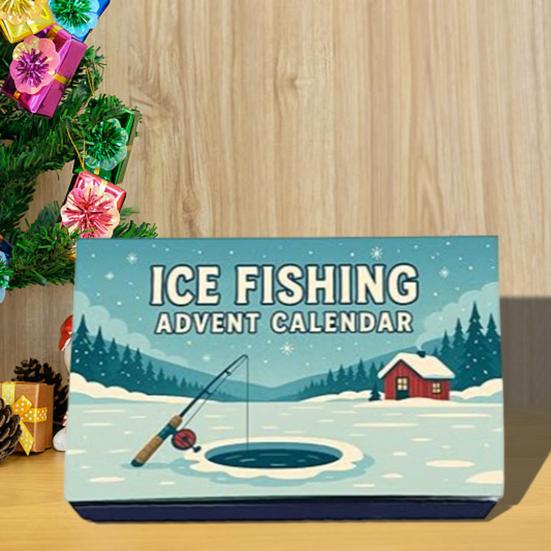 Ice Fishing Advent Calendar 2025 24 Days Ice Fishing Lures Christmas Countdown Calendar Set