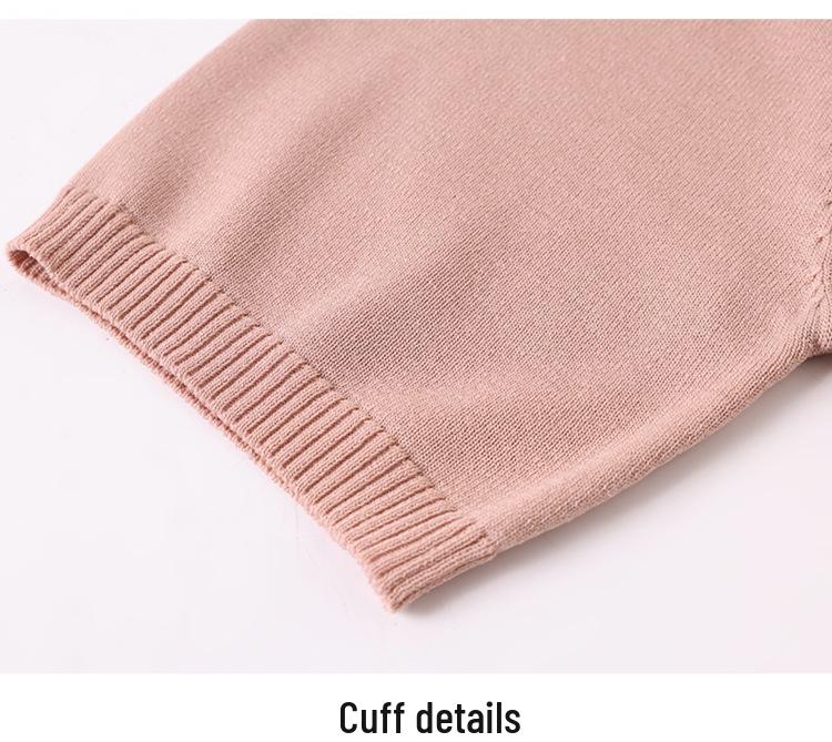 Mom's Summer Ice Silk Short-Sleeved T-shirt: Versatile Chinese Style Knitted Cardigan for Middle-Aged and Elderly Women