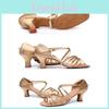 Chaussures de Danse Latine Moderne de Salon pour Femme Adulte à Talons Hauts de 5 cm en Satin Élégant