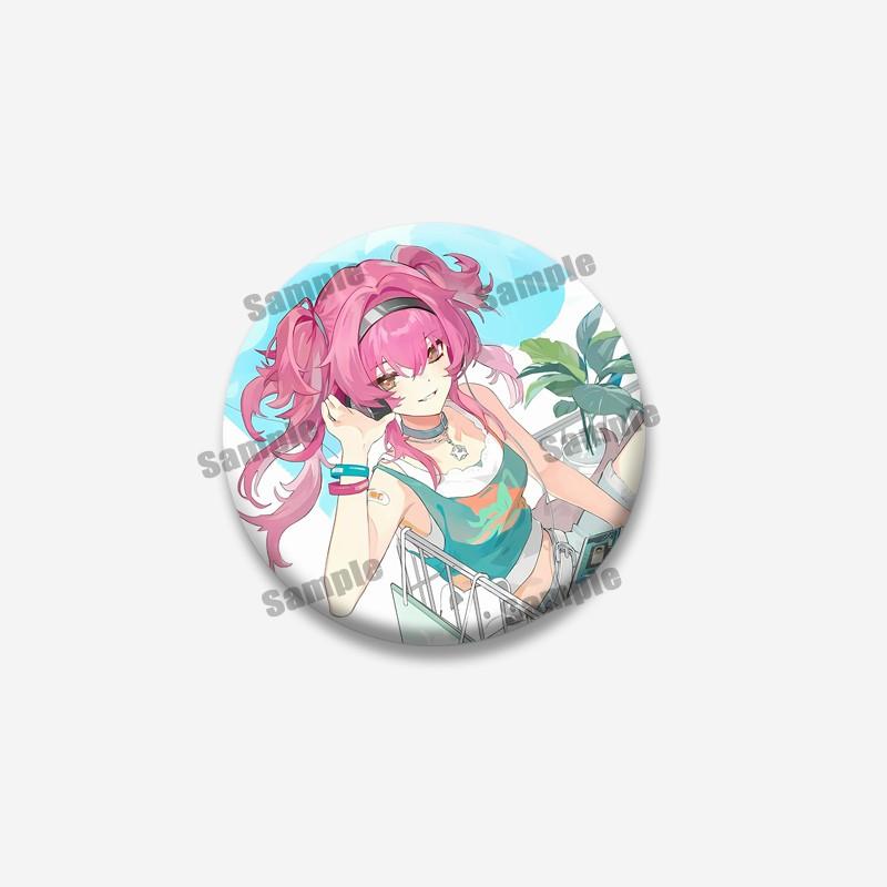 Anime Game Wuthering Waves Hiyuki Carlotta Enamel Pin Cartoon Figure Round Brooches Funny Lapel Badge Jewelry Gifts for Friends