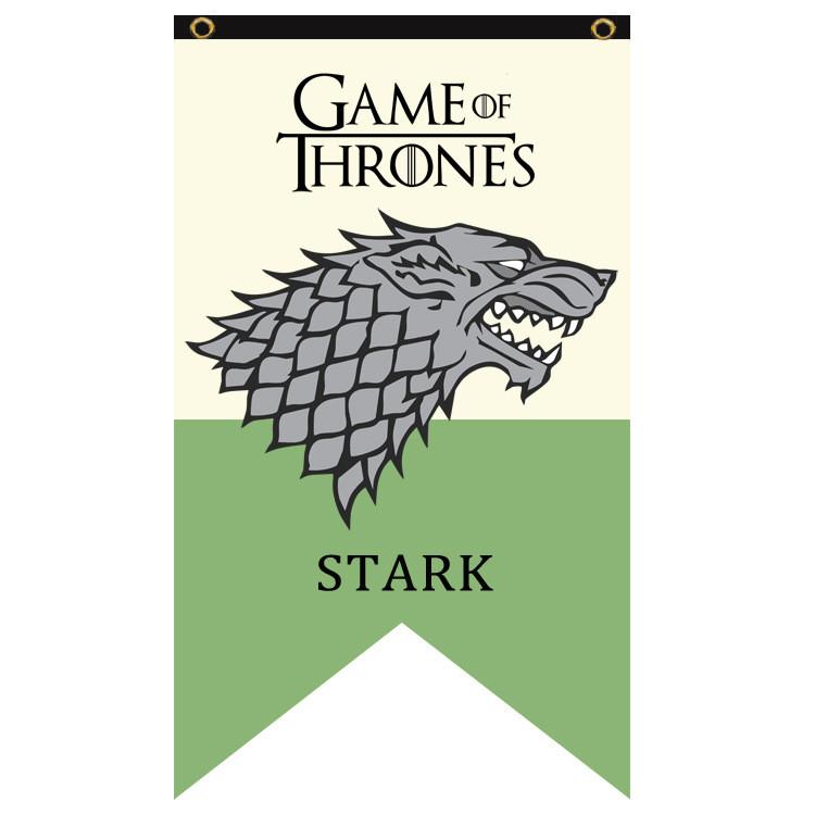 

Game Of Thrones Flag Banner With Polyester Fabric For Themed Room Decor Stark