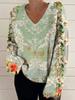 2024 Women's 3D Print V-neck Knit Cardigan: Early Spring/Autumn Sweater